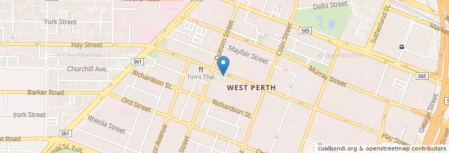 Mapa de ubicacion de Commonwealth Bank en 오스트레일리아, Western Australia, City Of Perth.