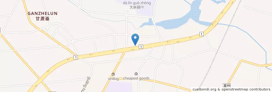 Mapa de ubicacion de 國泰人壽大樓 en 臺灣, 臺灣省, 嘉義縣, 大林鎮.