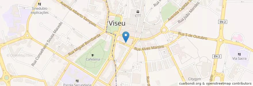 Mapa de ubicacion de I Love Francesinha en ポルトガル, Centro, Viseu, Viseu Dão-Lafões, Viseu, União Das Freguesias De Viseu.
