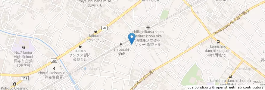 Mapa de ubicacion de 西武信用金庫 en 일본, 도쿄도, 調布市.