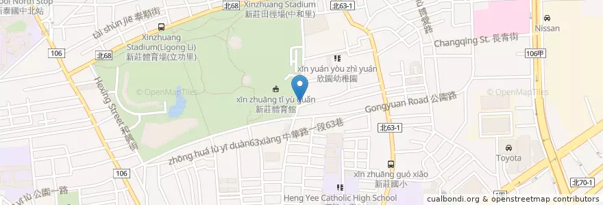 Mapa de ubicacion de 大和素食自助餐 en تایوان, 新北市, 新莊區.