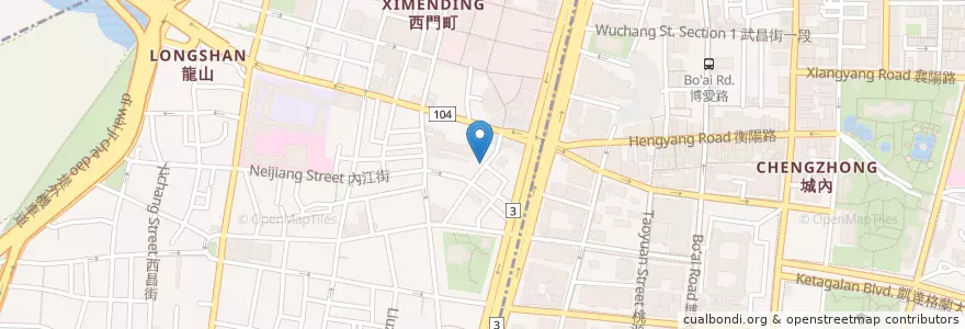 Mapa de ubicacion de 麥味登 en 臺灣, 新北市, 臺北市, 萬華區.