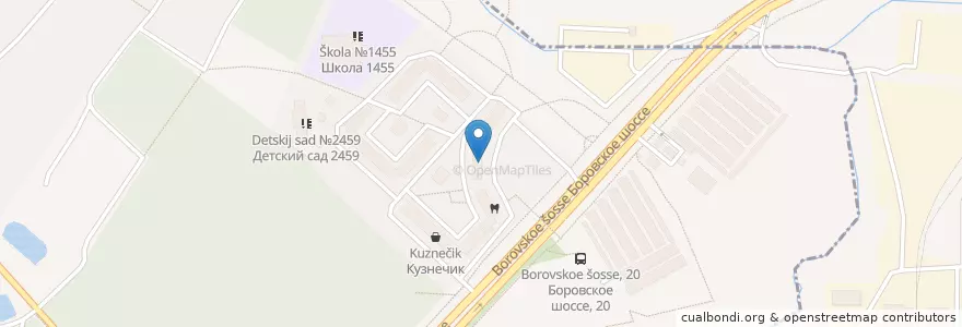 Mapa de ubicacion de Я здоров en Rusia, Distrito Federal Central, Москва, Западный Административный Округ, Район Ново-Переделкино.