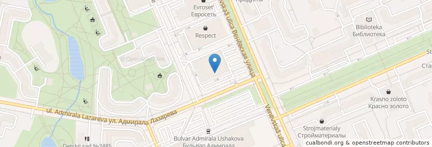 Mapa de ubicacion de Формула здоровья en Rússia, Distrito Federal Central, Москва, Юго-Западный Административный Округ, Yuzhnoye Butovo.