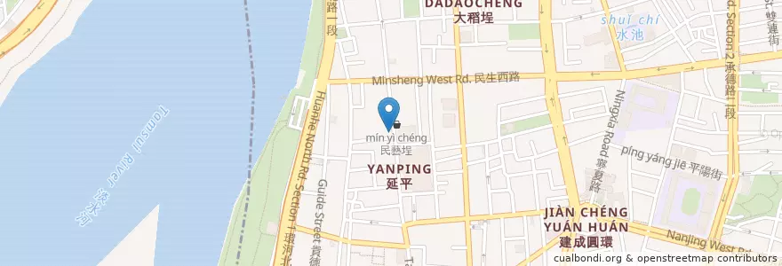 Mapa de ubicacion de 三銘大藥局 en 台湾, 新北市, 台北市.