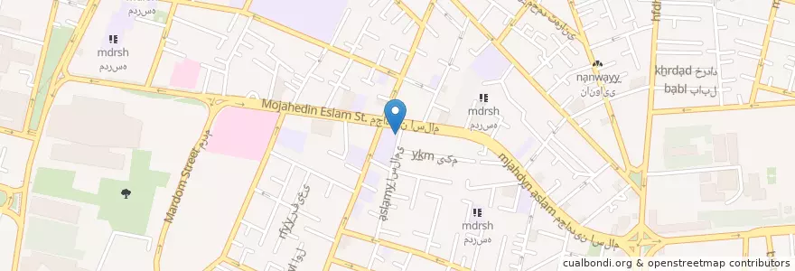 Mapa de ubicacion de مدرسه آصف en Irán, Teherán, شهرستان تهران, Teherán, بخش مرکزی شهرستان تهران.
