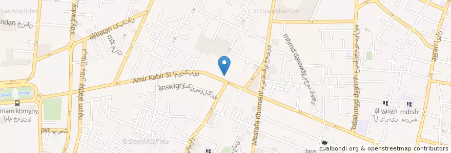 Mapa de ubicacion de بانک ملی en イラン, テヘラン, شهرستان تهران, テヘラン, بخش مرکزی شهرستان تهران.