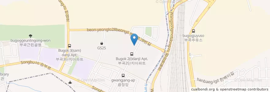 Mapa de ubicacion de 쇼팽음악교습소 en 韩国/南韓, 京畿道, 义王市, 부곡동, 군포2동.