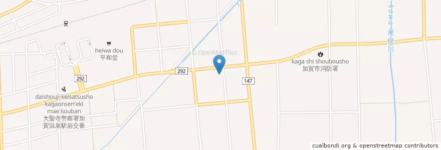 Mapa de ubicacion de ミスタードーナツ 加賀作見 ショップ en 日本, 石川県, 加賀市.