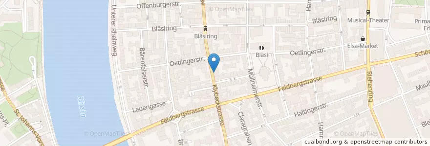 Mapa de ubicacion de VITO Pizza Bros. en Schweiz/Suisse/Svizzera/Svizra, Basel-Stadt, Basel.