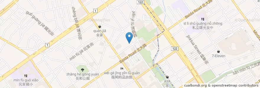 Mapa de ubicacion de 金福越式河粉 en Tayvan, 臺灣省, Hsinchu, 北區.