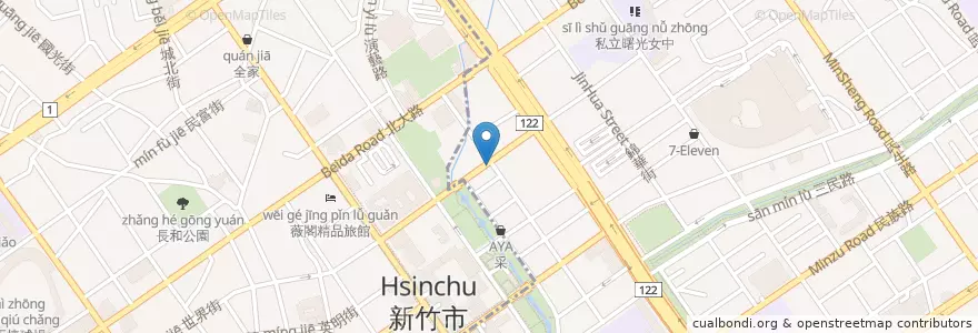 Mapa de ubicacion de 米蘭鐵板燒 en Taiwan, Provincia Di Taiwan, Hsinchu, 東區.