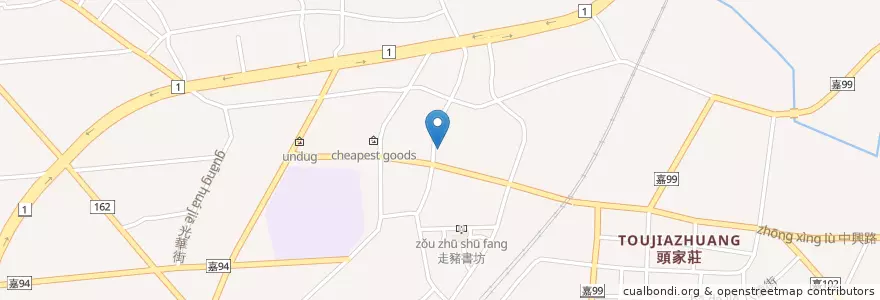 Mapa de ubicacion de 大林鎮農會 en Taiwan, 臺灣省, 嘉義縣, 大林鎮.