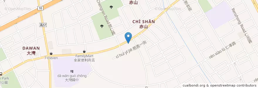 Mapa de ubicacion de 蒸鑫鮮 en Taiwán, Kaohsiung, 仁武區.