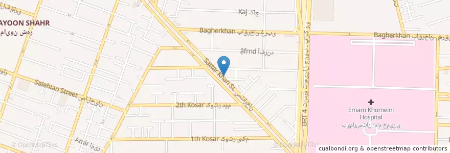 Mapa de ubicacion de Baba Rahim Ice Cream en Iran, Tehran Province, Tehran County, Tehran, بخش مرکزی شهرستان تهران.