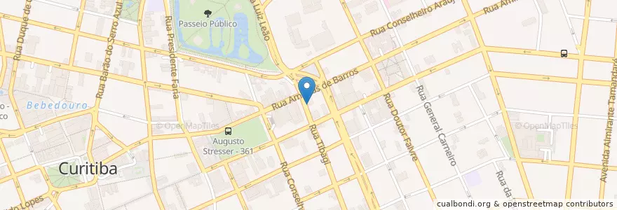 Mapa de ubicacion de Mafalda Café Bistrô en Brazil, South Region, Paraná, Região Geográfica Intermediária De Curitiba, Região Metropolitana De Curitiba, Microrregião De Curitiba, Curitiba.