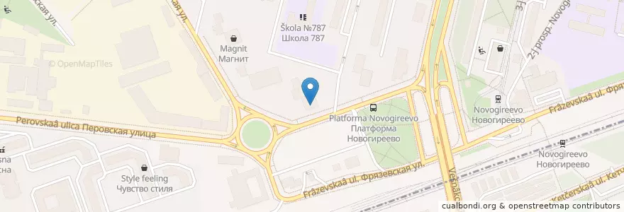 Mapa de ubicacion de Гандзак en Rusia, Центральный Федеральный Округ, Москва, Восточный Административный Округ, Район Новогиреево.