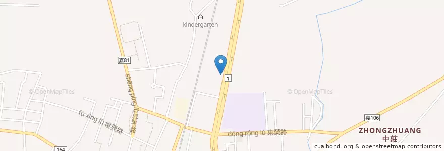 Mapa de ubicacion de 肯德基 en Taïwan, Province De Taïwan, Comté De Chiayi, 民雄鄉.