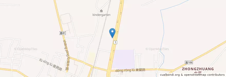 Mapa de ubicacion de 爭鮮迴轉壽司 民雄店 en Taïwan, Province De Taïwan, Comté De Chiayi, 民雄鄉.