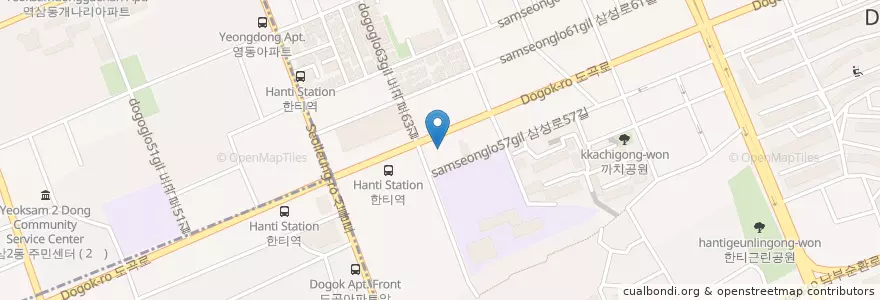Mapa de ubicacion de 프로세스 논술학원 en 韩国/南韓, 首尔, 江南區, 대치동, 대치1동.