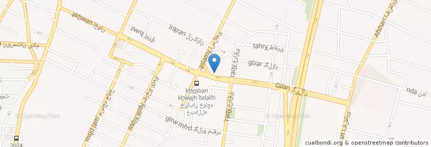 Mapa de ubicacion de کلینیک داندانپزشکی پاسداران en Irão, Teerã, شهرستان تهران, Teerã, بخش مرکزی شهرستان تهران.