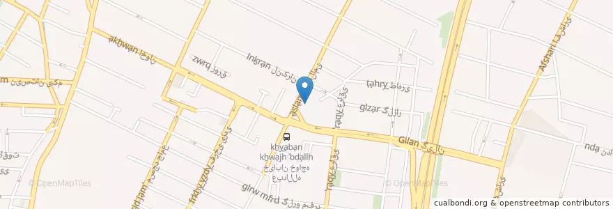 Mapa de ubicacion de مدرسه شهدا پاسداران en 伊朗, 德黑兰, شهرستان تهران, 德黑蘭, بخش مرکزی شهرستان تهران.