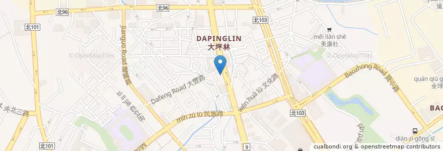 Mapa de ubicacion de 路易莎 en تايوان, تايبيه الجديدة, 新店區.