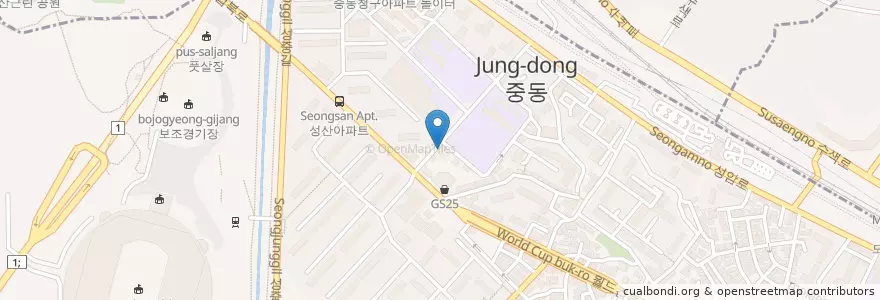 Mapa de ubicacion de 진약국 en Республика Корея, Сеул, 마포구.