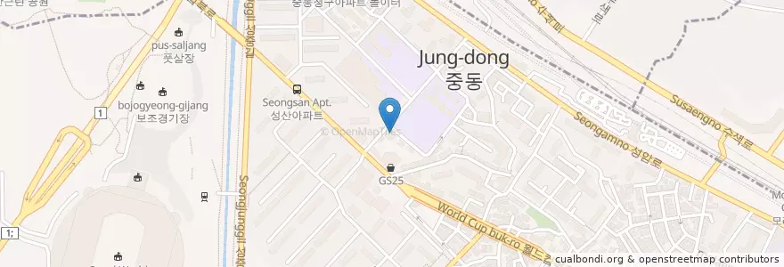 Mapa de ubicacion de 이진우피부과 en Corea Del Sud, Seul, 마포구.