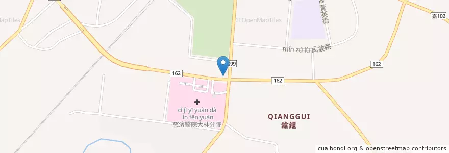 Mapa de ubicacion de 菩提天然素食 en 臺灣, 臺灣省, 嘉義縣, 大林鎮.
