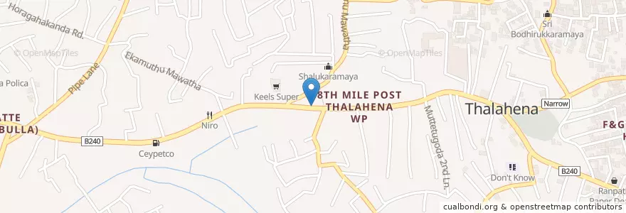 Mapa de ubicacion de IOC Filling Stay en سری‌لانکا, බස්නාහිර පළාත, කොළඹ දිස්ත්‍රික්කය.