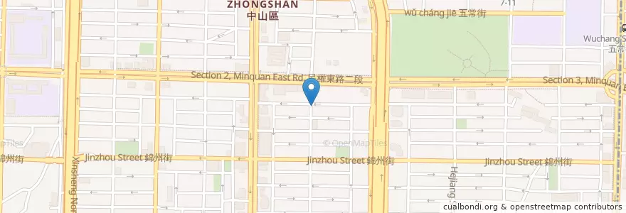 Mapa de ubicacion de 丘彼特早午餐 en 타이완, 신베이 시, 타이베이시, 중산 구.