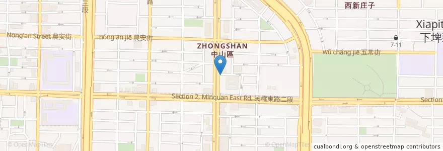 Mapa de ubicacion de 梅記冬粉油飯 en 臺灣, 新北市, 臺北市, 中山區.