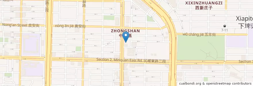 Mapa de ubicacion de 艋舺雞排 en Taiwan, New Taipei, Taipei, Zhongshan District.