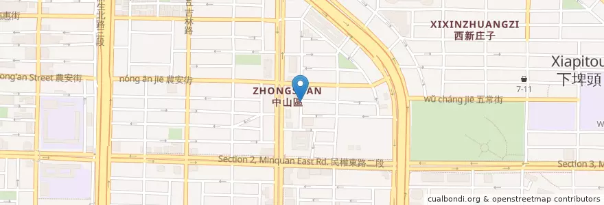 Mapa de ubicacion de 紅橘子精緻早午餐 en تايوان, تايبيه الجديدة, تايبيه, 中山區.