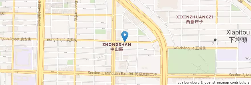 Mapa de ubicacion de 鼎廚私房料理 en Тайвань, Новый Тайбэй, Тайбэй, 中山區.