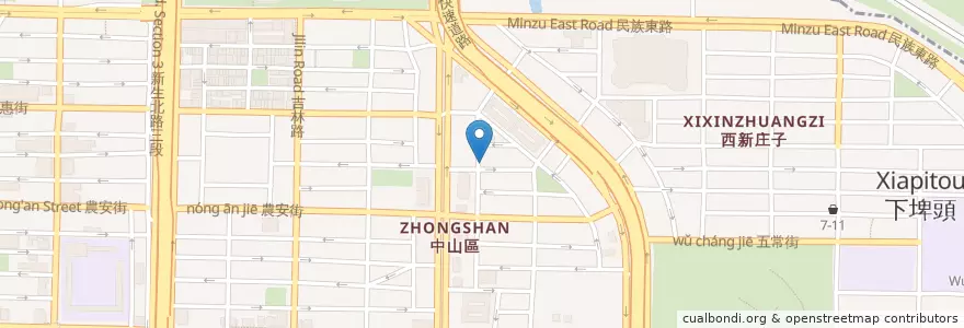 Mapa de ubicacion de 呷尚寶JSP en 台湾, 新北市, 台北市, 中山区.
