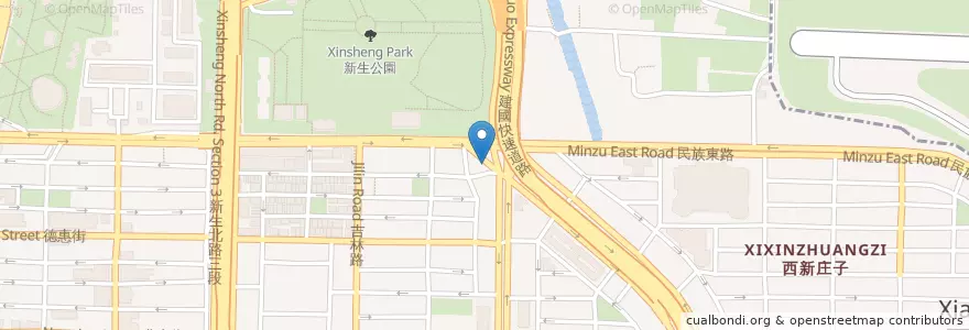 Mapa de ubicacion de 天天早餐吧 en تایوان, 新北市, تایپه, 中山區.