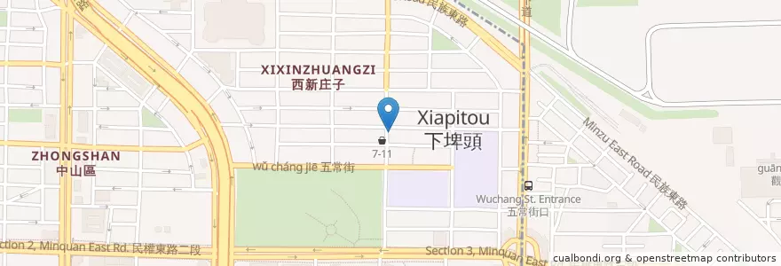 Mapa de ubicacion de 小游滷味 en Taiwan, Nuova Taipei, Taipei, Distretto Di Songshan.