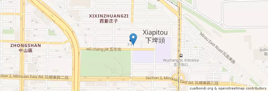 Mapa de ubicacion de 榮星羊雞城 en تایوان, 新北市, تایپه, 松山區.