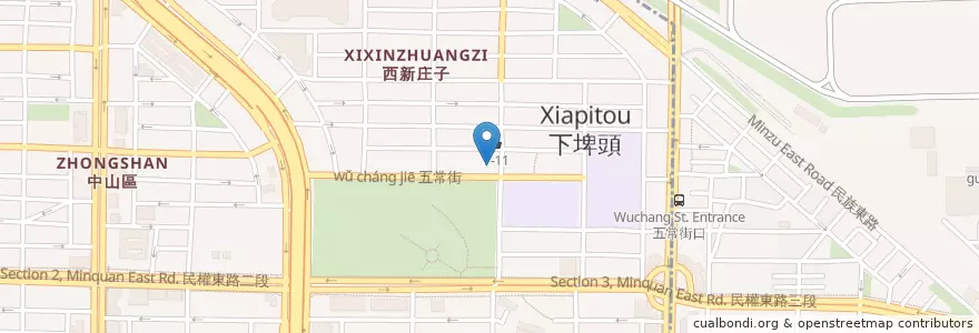 Mapa de ubicacion de 勝口味大腸蚵仔麵線 en Taiwan, 新北市, Taipé, 松山區.