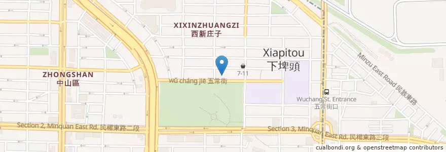Mapa de ubicacion de 四季香頂級手工饅頭 en تایوان, 新北市, تایپه, 松山區.