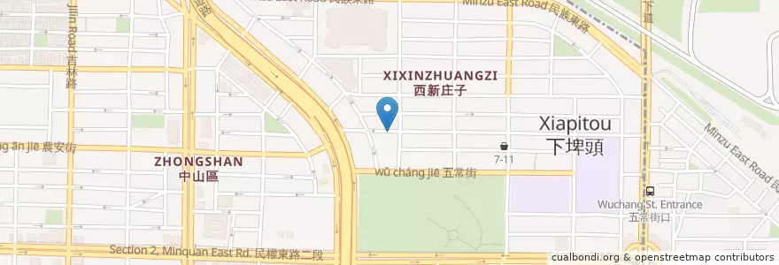 Mapa de ubicacion de 精緻手工饅頭 en 타이완, 신베이 시, 타이베이시, 중산 구.