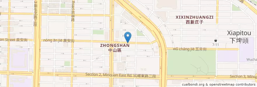 Mapa de ubicacion de 珍味鮮精緻鍋物 en 台湾, 新北市, 台北市, 中山区.
