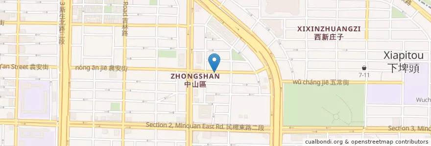 Mapa de ubicacion de 極禾優質鍋物 en تایوان, 新北市, تایپه, 中山區.