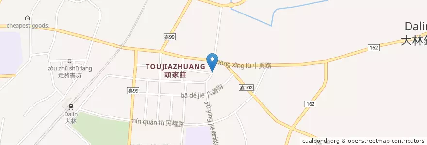 Mapa de ubicacion de 保生動物醫院 en Taiwan, Taiwan, Landkreis Chiayi, 大林鎮.