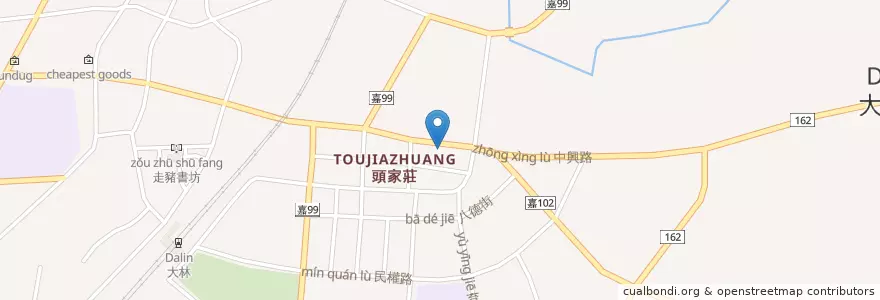 Mapa de ubicacion de 劉鎮嘉診所 en تايوان, مقاطعة تايوان, مقاطعة شياي, 大林鎮.