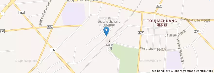 Mapa de ubicacion de 計程車招呼站 en 台湾, 台湾省, 嘉義県, 大林鎮.