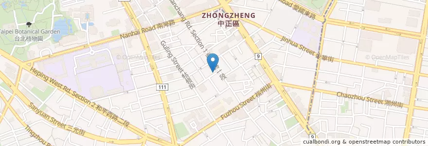 Mapa de ubicacion de 閒酥雞總店 en 臺灣, 新北市, 臺北市, 中正區.