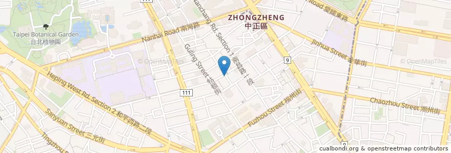 Mapa de ubicacion de 郝家食堂 en تايوان, تايبيه الجديدة, تايبيه, 中正區.